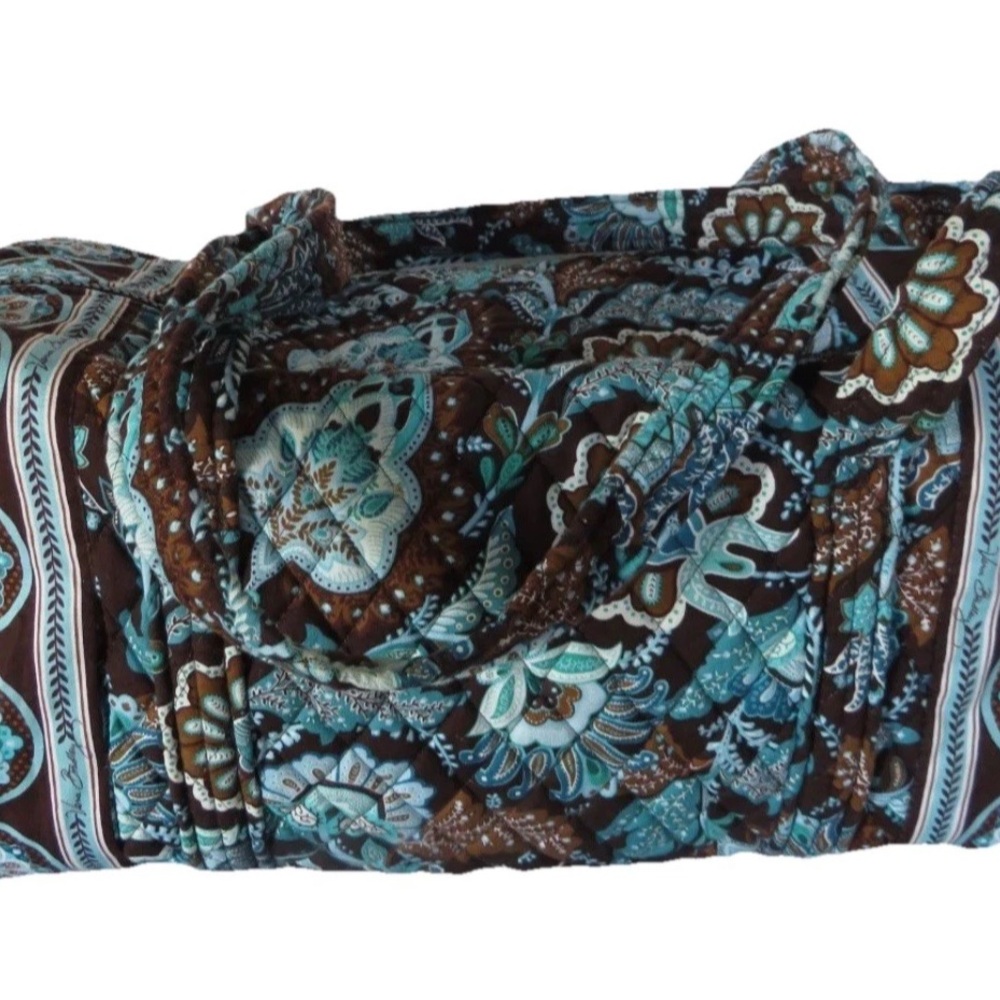 Vera Bradley Java blue Quilted duffle Bag with accessory bags